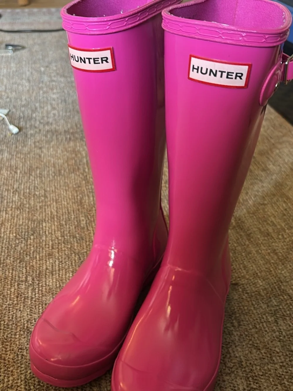 Hunter Bright Pink Women's Tall Waterproof Rain Boots
